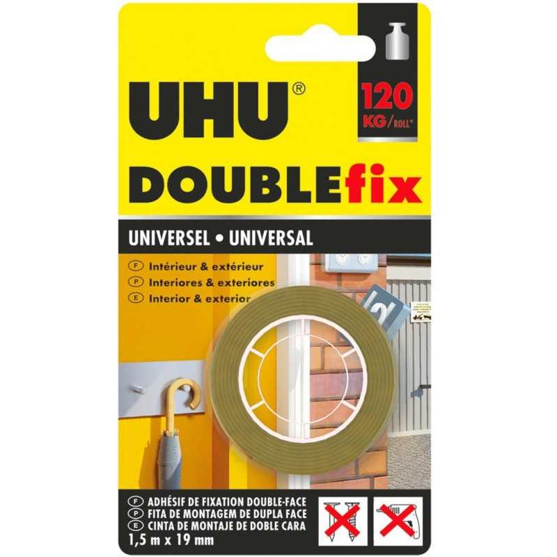 Cinta Autoadhesiva Universal Extra Fuerte De Doble Cara DOUBLEFIX UHU