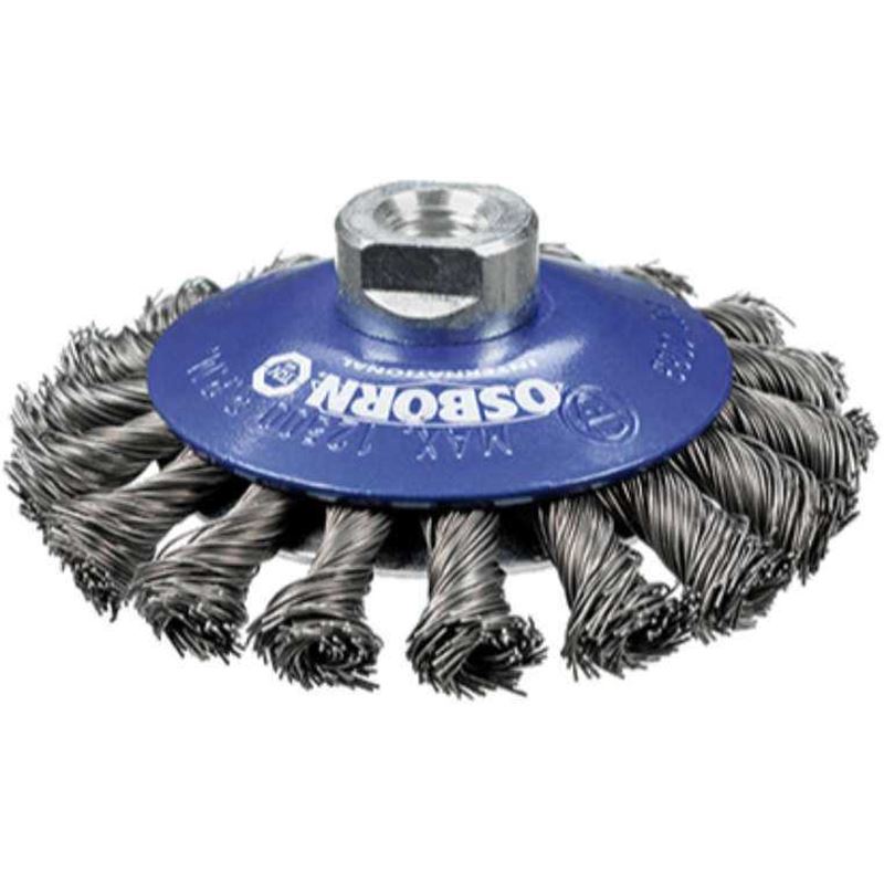 Osborn 0002622351 Cepillo cónico de inox trenzado tuerca M14 ø 100mm