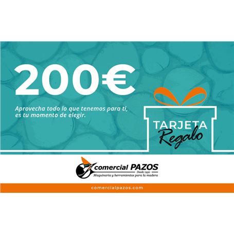 Tarjeta Regalo Comercial Pazos 200 Euros