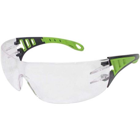 Gafas-de-seguridad-transparentes-con-patillas-verdes-EVO--Eagle-1