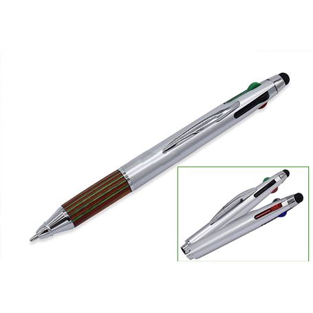 Bolígrafo Multicolor Stylus cromo + plata. Anillas RZBPTCL373BU. Tubo  RZBT373. Broca 517.100.31