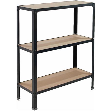 Comprar Online Estantería Metálica Simonhome Click Wood Mini 3/300  Antracita/Mdf.