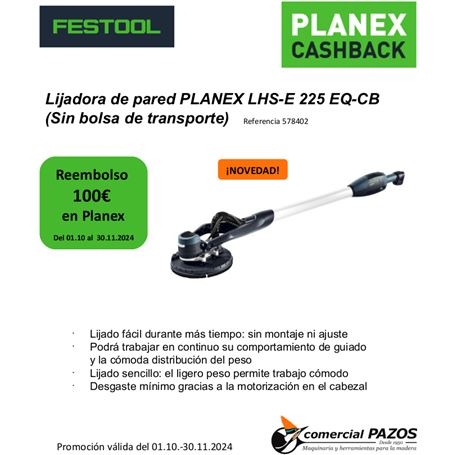 Lijadora de pared PLANEX LHS-E 225 EQ-CB - 578402 - Festool