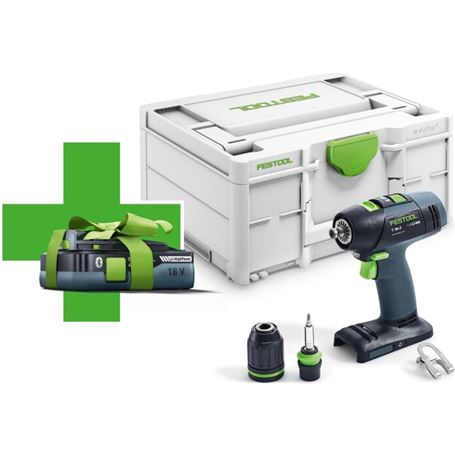 Taladro atornillador a batería T 18+3-Basic-4.0 - 577051 - Festool