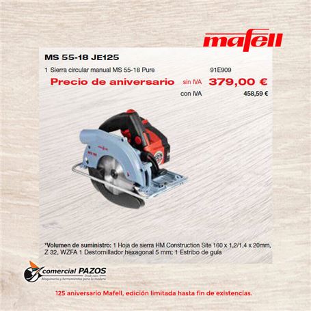 Sierra circular manual MS 55-18 - 91E909 - Mafell