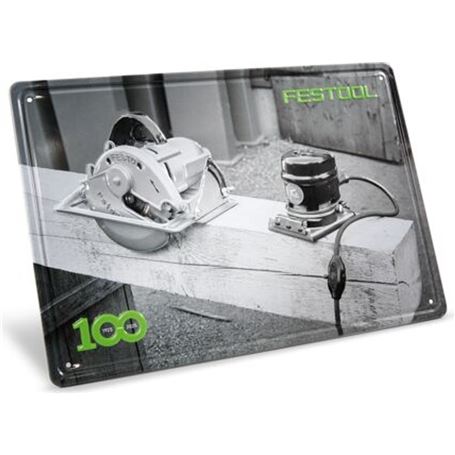 Cartel metálico retro máquinas 100 anos MES-FT1 100Y - 578400 - Festool