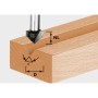 Fresa para ranuras en V HS S8 D11/9.5/60° - 490997 - Festool