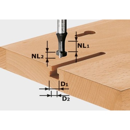 Fresa para ranuras en T HW S8 D10.5/NL13 - 491035 - Festool