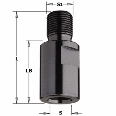 Reducción S:m12x1-m12x1 L:25 CMT