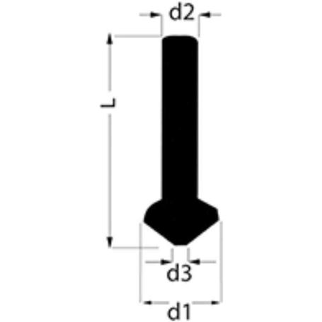 Avellanador cónico DIN 335 forma C 90º HSS (Ø máx. 8 mm) Ruko