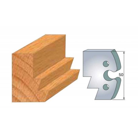 Juego de 2 cuchillas reafilables HSS 50x5.5 mm para tupi 855-289 Leman