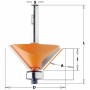 Fresa para biselar c/rodam. 15° HM S:8 D:19x11.5x55 CMT