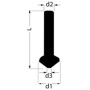 RUKO 102107 - Avellanador cónico DIN 335 forma C 90o HSS (ø máx. 6,3mm)