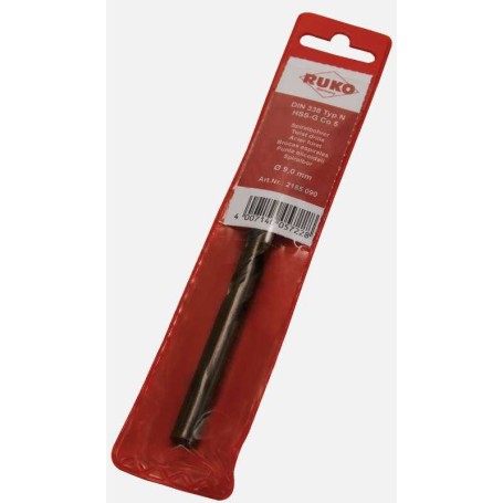 RUKO 2144010S - Pack de 2 brocas helicoidales DIN 338 tipo N HSS-G vaporizada negra (ø 1mm)