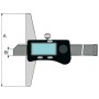 VOGEL 228252 - Calibre de profundidad electrónico-digital DIN 862  - Capacidad 200mm
