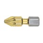 WITTE 28445 - Punta Pozidriv BITFLEX TIN guía 1/4 corta (PZ1x25)