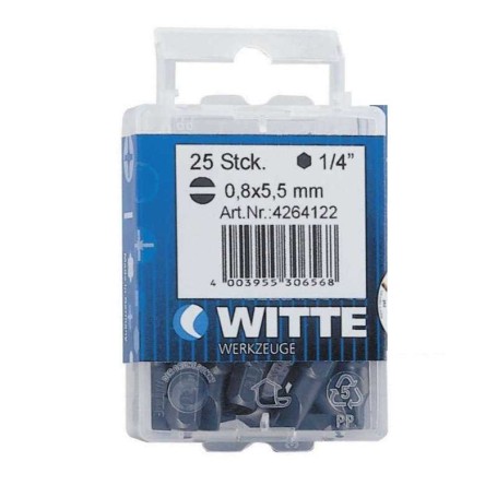 WITTE 4264119 - 5 Puntas en cajita de plástico largo 25mm (PL 4,5)