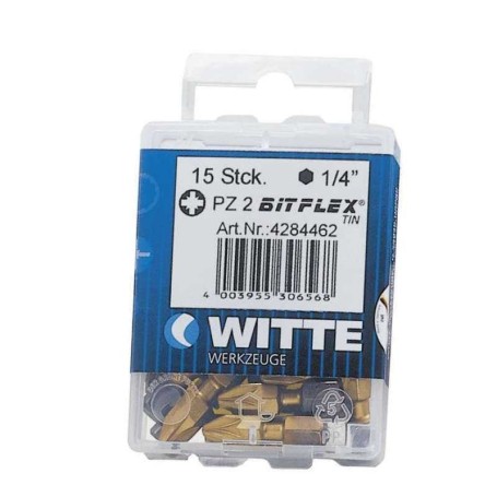 WITTE 427613 - 5 Puntas en cajita de plástico largo 25mm (PZ 3 DIAMOND)