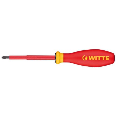 WITTE 74072 - Destornillador aislado Pozidriv PRO VDE (PZ1x80)
