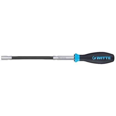 WITTE 98805 - Destornillador de vaso hexagonal con varilla flexible PRO (8,0x200)