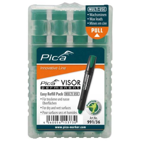 PICA 991/52 - Estuche de 4 minas VISOR permanente Blanco