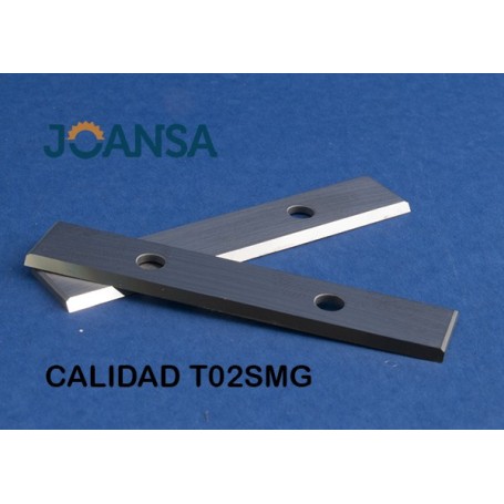 Cuchilla reversible T02SMG Largo: 50 mm - Alto: 12 mm - Grueso: 1.5 mm Joansa