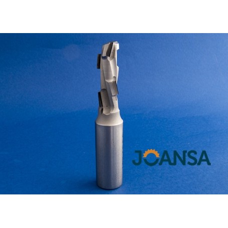 Fresa Helicoidal Diamante (PCD) Z-1 D:18 mm - Largo corte: 35 mm - Mango: 20 mm - Z: 4+1 Joansa