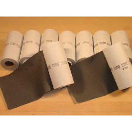 Rollo de lija de tela 153 mm x 7.5 m, grano 1500 Micro-Mesh