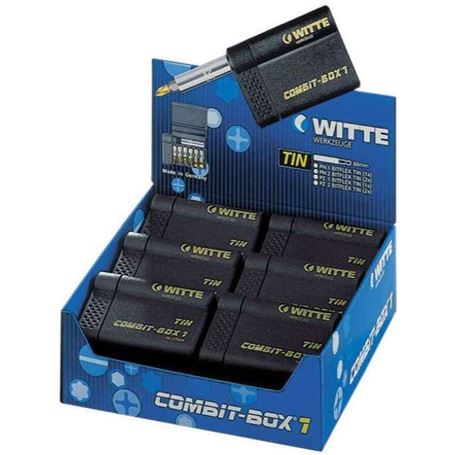 WITTE-27624-Caja-de-puntas-de-atornillar-COMBIT-BOX-7-granel-Tipo-Bitflex-TiN-negro--1