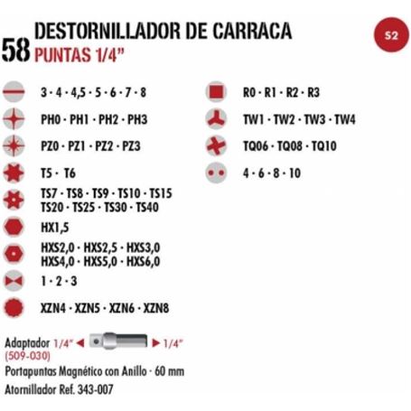 Destornillador articulado carraca reversible 1/4 DOGHER TOOLS MonTec