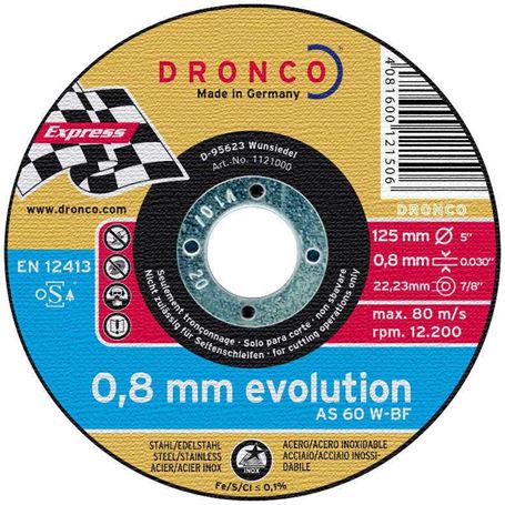 DRONCO-AS60W-115-Disco-corte-metal-AS-60-W-INOX-Evolution-115-x-0-8mm-1