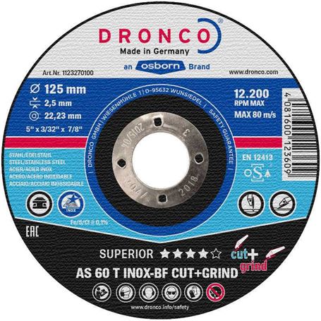 DRONCO-AS30TINOXCG-150-Disco-de-corte-metal-AS-46-AS-30-T-INOX-Corte-Desbaste-150x3-5mm-1