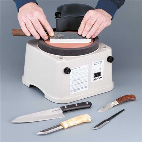 Máquina afiladora de cuchillos con piedra y agua