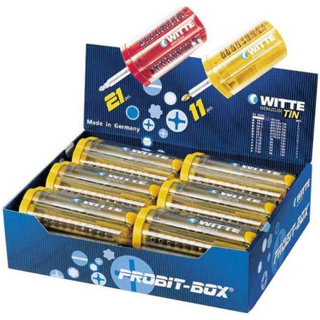 WITTE-27785-Caja-de-21-puntas-de-atornillar-PROBIT-BOX-Tipo-TiN-amarillo--1