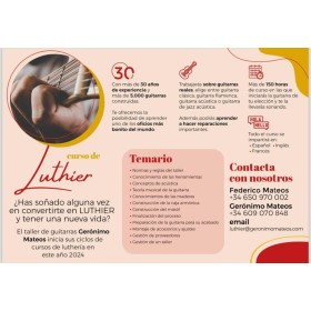 Curso de luthería - Gerónimo Mateos en Madrid