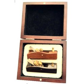 Juego 2 minicepillos en caja de madera MUJINGFANG