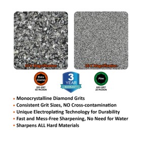 FACEOFFtm
Afilador de herramienta de diamante de doble grano
Extra Grueso / Fino - 216N SHARPAL