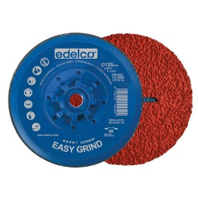Plato de desbaste con potente abrasivo para amoladoras angulares con rosca M14 Easygrind 125/40 Edel