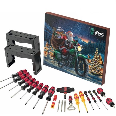 Calendario adviento WERA 2025 Especial NAVIDAD, 24 ventanas con herramientas