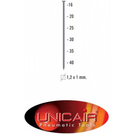 UNICAIR NOVA 12/60 CLAVADORA CLAVADORA NEUMÁTICA 18 GA 1,2MM 60MM