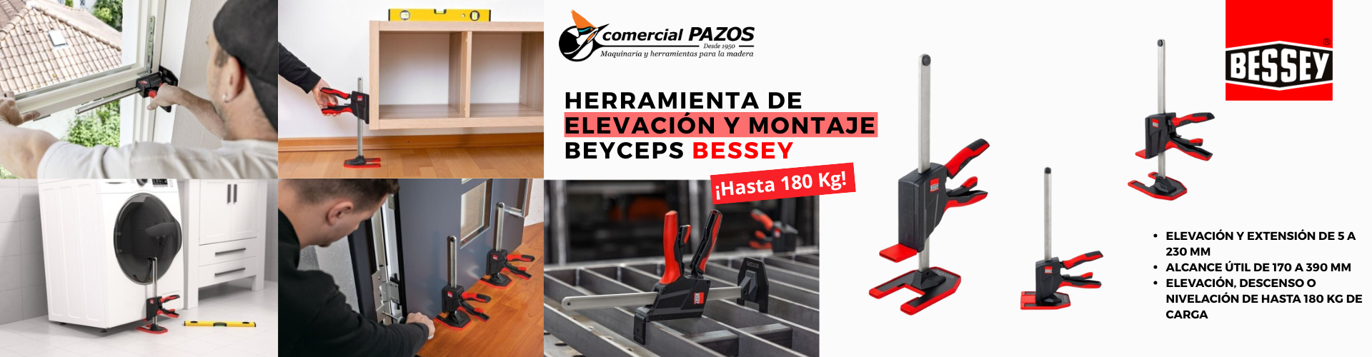 Herramienta de elevación y montaje BEYCEPS Bessey